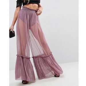 COPY - Wide leg pants ruffle hems